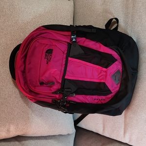 The North Face Pink and Black Backpack